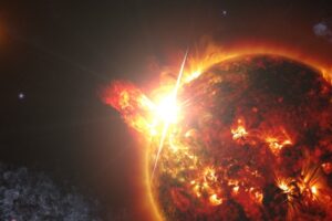 Hier een ster aan het einde van haar bestaan. Een onderdeel van de presentatie over de Levenscyslus van de Zon (en andere sterren).